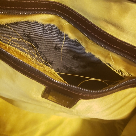 FENDI-Dk. Denim Beaded Emb. Tote Handbag- Vintage RARE - Picture 8 of 13